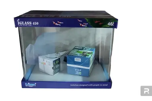 Aquarium rectangulaire 450 de 46litres.